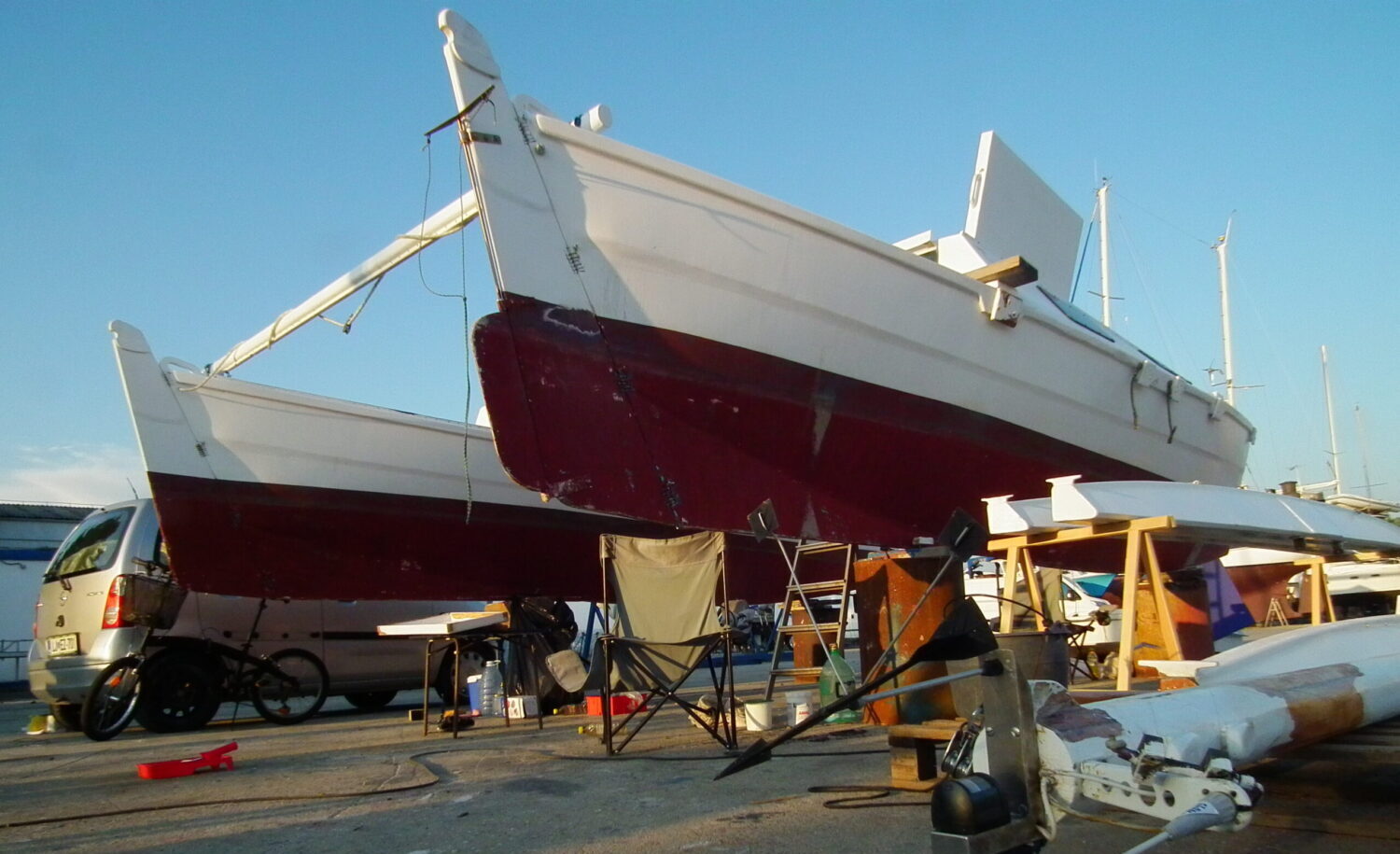 Overhaul of a Wooden Catamaran